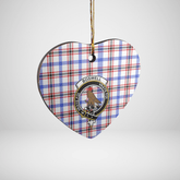 Clan Boswell Modern Tartan Crest Heart Ceramic Ornament WR53 Boswell Modern Tartan Tartan Christmas