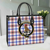 Clan Boswell Modern Tartan Crest Leather Bag LH50 Clan Boswell Tartan Today