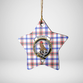 Clan Boswell Modern Tartan Crest Star Ceramic Ornament RW75 Boswell Modern Tartan Tartan Christmas