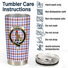 Clan Boswell Modern Tartan Crest Tumbler VR37 Clan Boswell Tartan Today