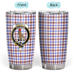 Clan Boswell Modern Tartan Crest Tumbler VR37 Clan Boswell Tartan Today