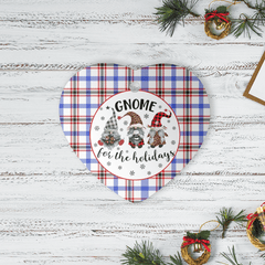 Clan Boswell Modern Tartan Gnome Heart Ceramic Ornament LA91 Boswell Modern Tartan Gnome Tartan Christmas