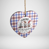 Clan Boswell Modern Tartan Gnome Heart Ceramic Ornament LA91 Boswell Modern Tartan Gnome Tartan Christmas