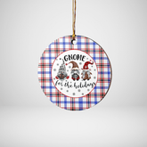 Clan Boswell Modern Tartan Gnome Round Ceramic Ornament FA68 Boswell Modern Tartan Tartan Christmas