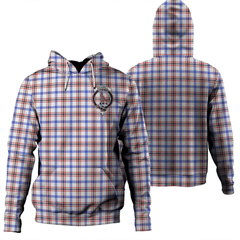 Clan Boswell Modern Tartan Hoodie Crest 5FHAAMH7-1 Boswell Modern Tartan Hoodies