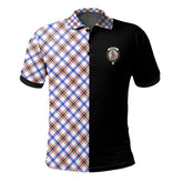 Clan Boswell Modern Tartan Polo Shirt Half of Me - Cross Style TS33 Boswell Modern Tartan Tartan Polo