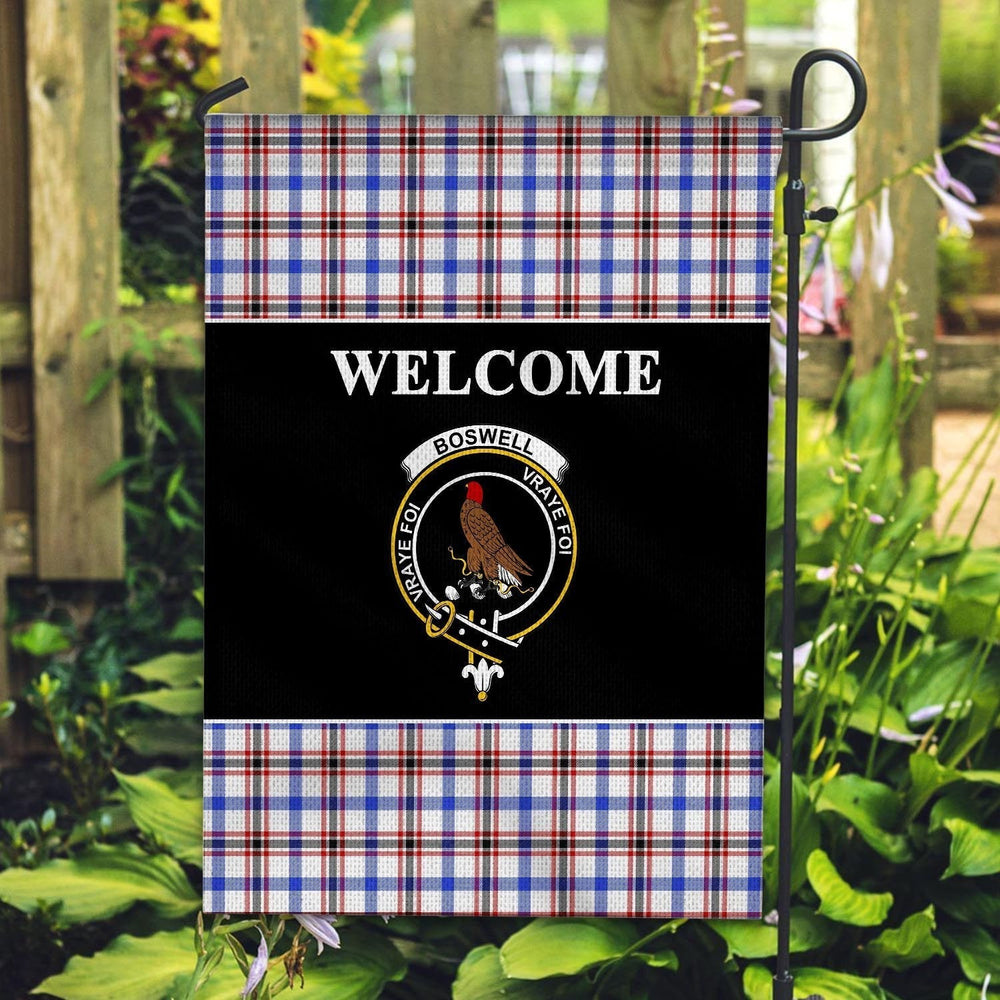Clan Boswell Tartan Crest Black Garden Flag JW31 Clan Boswell Tartan Today