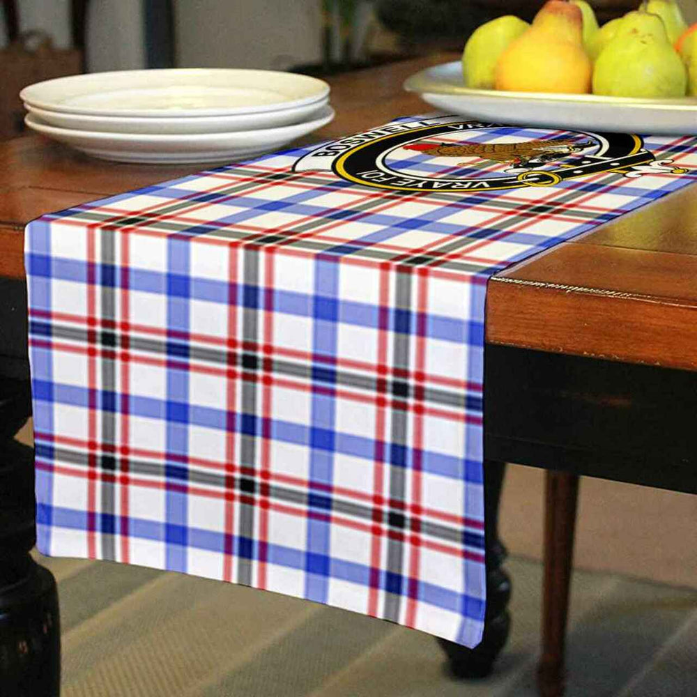 Clan Boswell Tartan Crest Table Runner Cotton JT53 Boswell Tartan Tartan Table Runner
