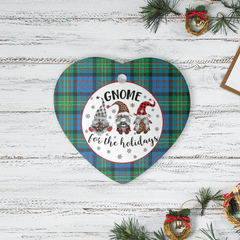Clan Bowie Ancient Tartan Gnome Heart Ceramic Ornament GX92 Bowie Ancient Tartan Gnome Tartan Christmas