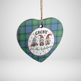 Clan Bowie Ancient Tartan Gnome Heart Ceramic Ornament GX92 Bowie Ancient Tartan Gnome Tartan Christmas