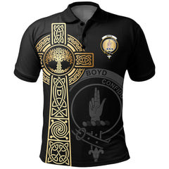 Clan Boyd Clan Unisex Polo Shirt - Celtic Tree Of Life AM84 Boyd Tartan Tartan Polo