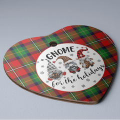 Clan Boyd Modern Tartan Gnome Heart Ceramic Ornament VT53 Boyd Modern Tartan Gnome Tartan Christmas