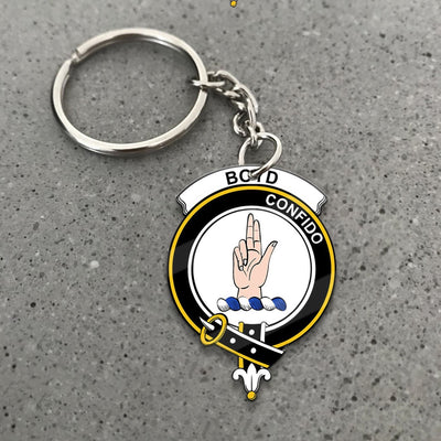 Clan Boyd Tartan Crest Keychain