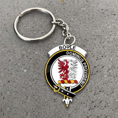 Clan Boyle Tartan Crest Keychain