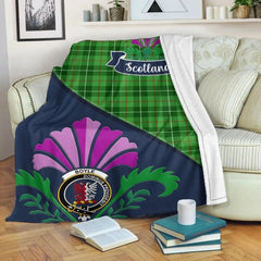 Clan Boyle Tartan Crest Premium Blanket Thistle Style HM67 Clan Boyle Tartan Today