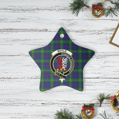 Clan Boyle Tartan Crest Star Ceramic Ornament CT99 Boyle Tartan Tartan Christmas
