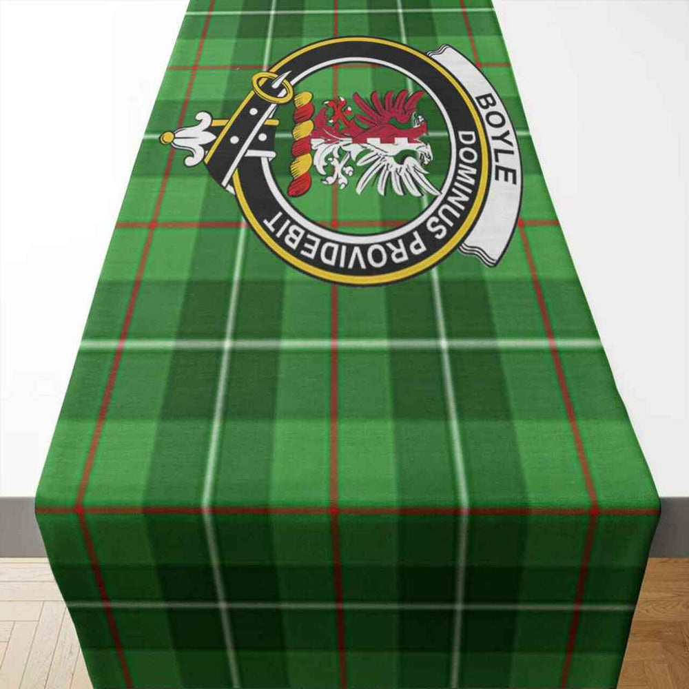 Clan Boyle Tartan Crest Table Runner Cotton XX69 Boyle Tartan Tartan Table Runner
