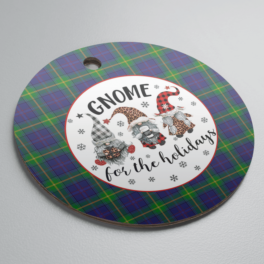 Clan Boyle Tartan Gnome Round Ceramic Ornament MQ30 Boyle Tartan Tartan Christmas
