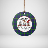 Clan Boyle Tartan Gnome Round Ceramic Ornament MQ30 Boyle Tartan Tartan Christmas