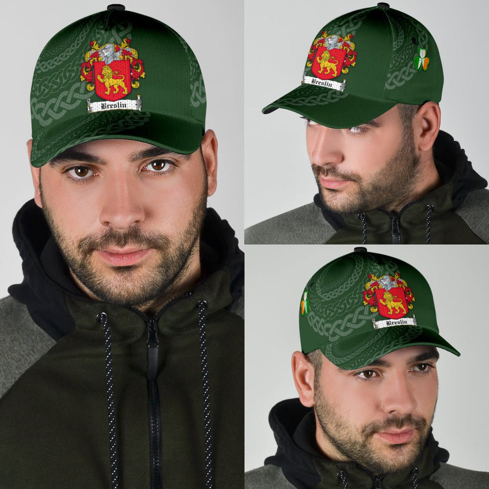 Clan Breslin Coat Of Arms - Irish Family Crest St Patrick's Day Classic CapTW22 Classic Cap - Breslin Coat Of Arms St Patrick's Day Classic Cap Irish Cap