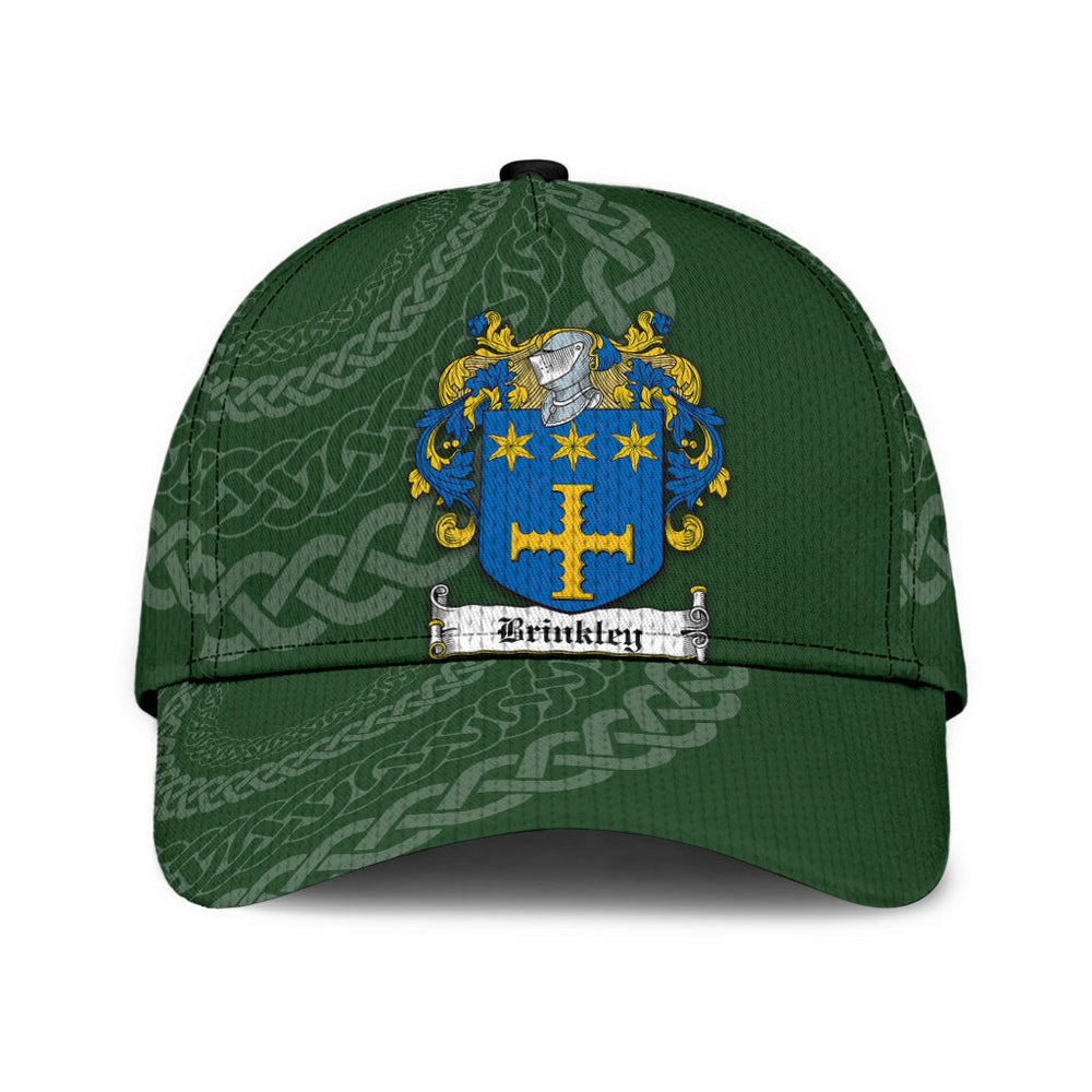 Clan Brinkley Coat Of Arms - Irish Family Crest St Patrick's Day Classic CapSH66 Classic Cap - Brinkley Coat Of Arms St Patrick's Day Classic Cap Irish Cap
