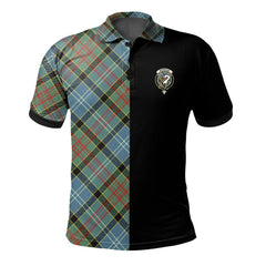 Clan Brisbane Modern Tartan Polo Shirt Half of Me - Cross Style HK35 Brisbane Modern Tartan Tartan Polo