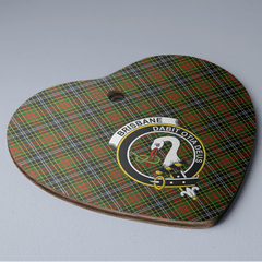 Clan Brisbane Tartan Crest Heart Ceramic Ornament EI41 Brisbane Tartan Tartan Christmas