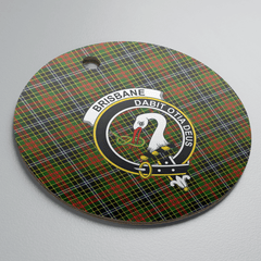 Clan Brisbane Tartan Crest Round Ceramic Ornament HZ60 Brisbane Tartan Tartan Christmas