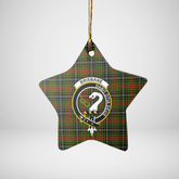 Clan Brisbane Tartan Crest Star Ceramic Ornament YJ37 Brisbane Tartan Tartan Christmas