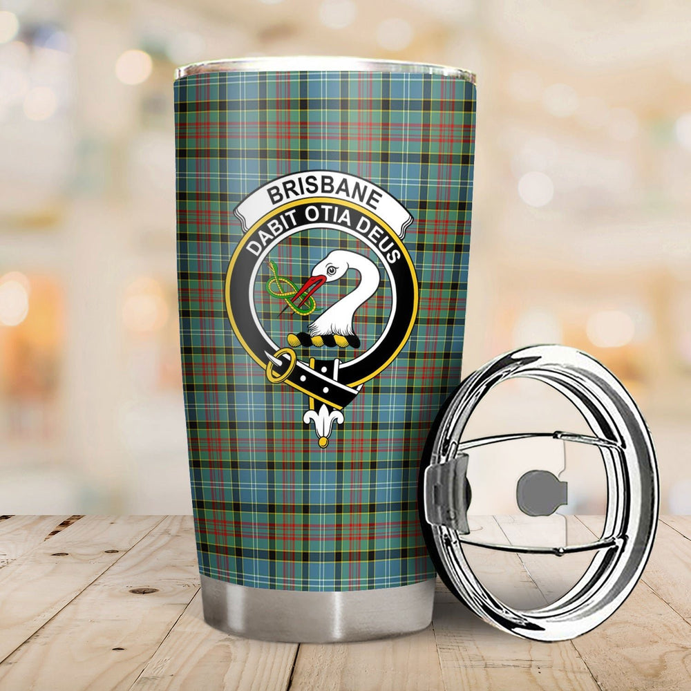 Clan Brisbane Tartan Crest Tumbler PW37 Clan Brisbane Tartan Today