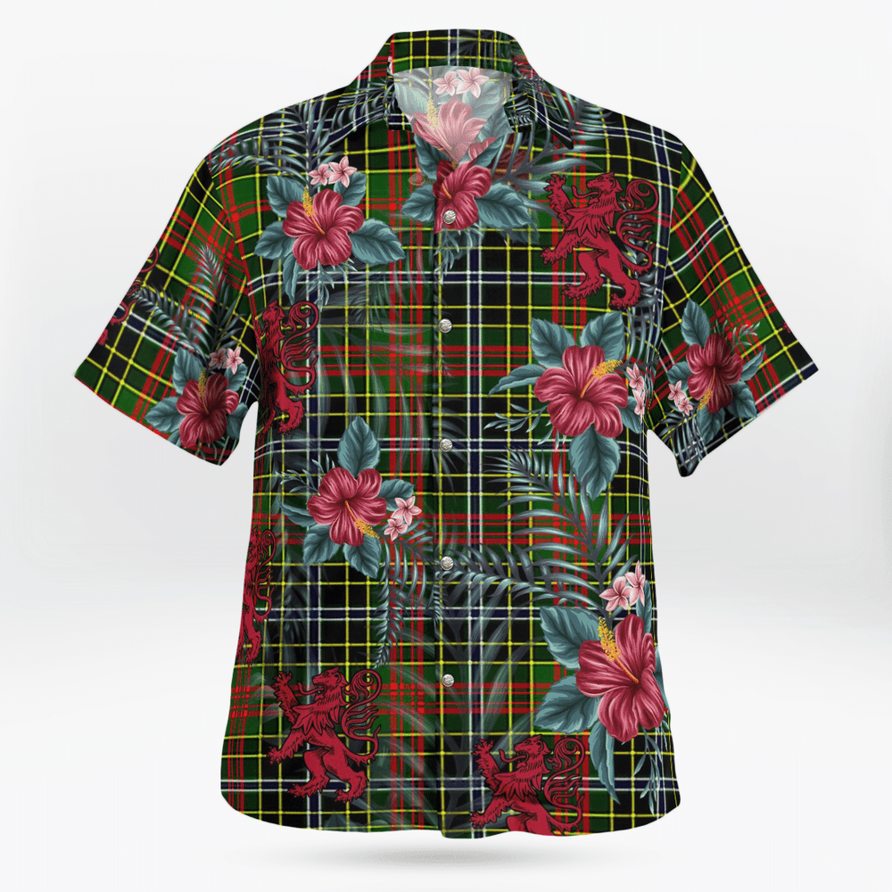 Clan Brisbane Tartan Scottish Lion Hawaiian Shirt KB61 Brisbane Tartan Tartan Hawaii Shirt