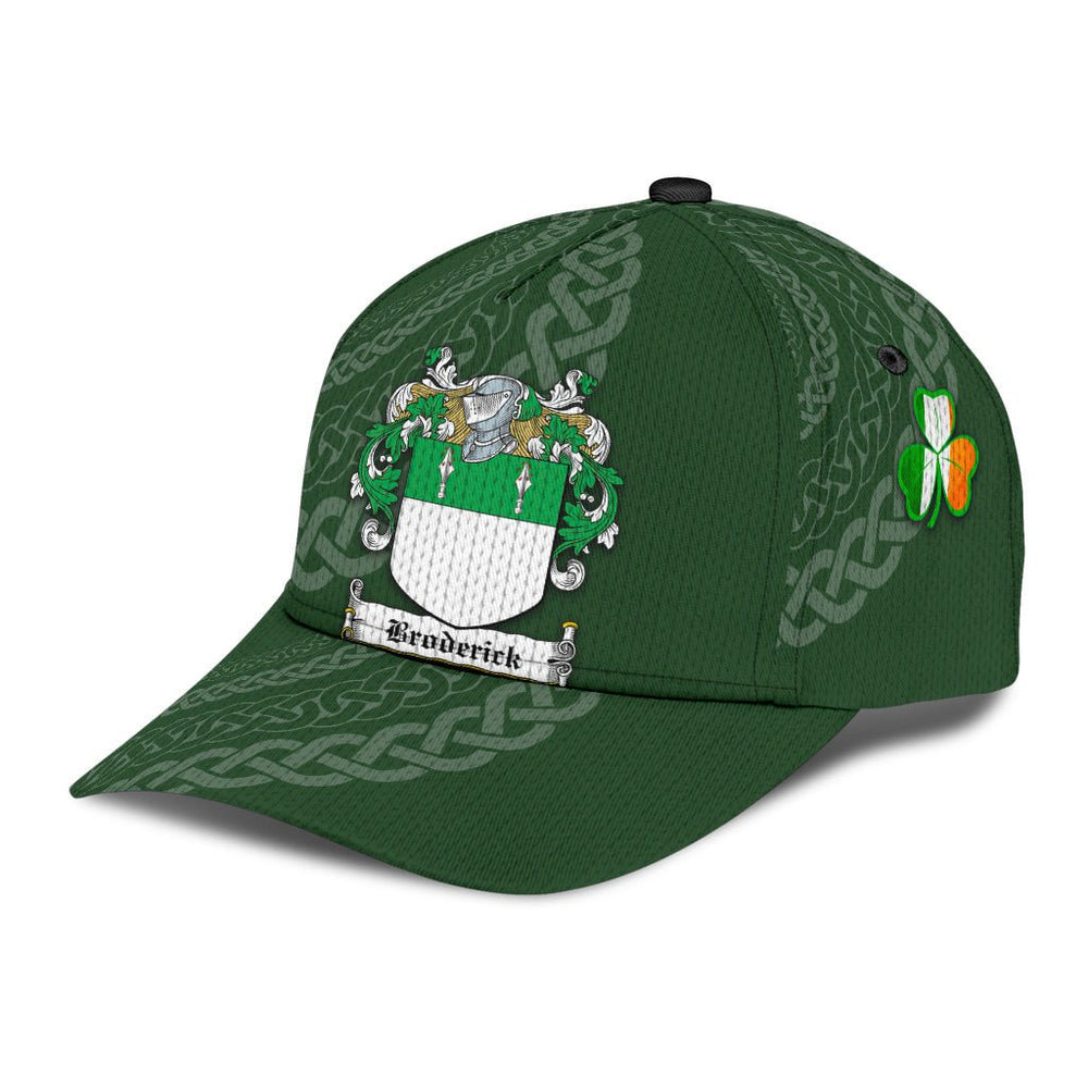 Clan Broderick Coat Of Arms - Irish Family Crest St Patrick's Day Classic CapJD68 Classic Cap - Broderick Coat Of Arms St Patrick's Day Classic Cap Irish Cap