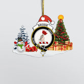 Clan Brodie Crest Tartan Acrylic Christmas Ornament JL66 Brodie Tartan Tartan Christmas