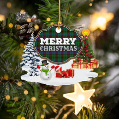 Clan Brodie Hunting Modern "Merry Christmas" Tartan Acrylic Ornament MP11 Brodie Hunting Modern Tartan Tartan Christmas