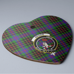 Clan Brodie Hunting Modern Tartan Crest Heart Ceramic Ornament WY49 Brodie Hunting Modern Tartan Tartan Christmas