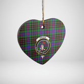 Clan Brodie Hunting Modern Tartan Crest Heart Ceramic Ornament WY49 Brodie Hunting Modern Tartan Tartan Christmas