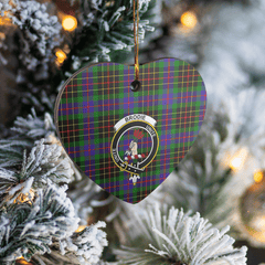 Clan Brodie Hunting Modern Tartan Crest Heart Ceramic Ornament WY49 Brodie Hunting Modern Tartan Tartan Christmas
