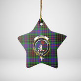 Clan Brodie Hunting Modern Tartan Crest Star Ceramic Ornament PD91 Brodie Hunting Modern Tartan Tartan Christmas