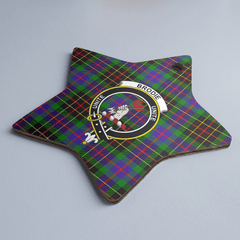 Clan Brodie Hunting Modern Tartan Crest Star Ceramic Ornament PD91 Brodie Hunting Modern Tartan Tartan Christmas
