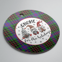 Clan Brodie Hunting Modern Tartan Gnome Round Ceramic Ornament FJ10 Brodie Hunting Modern Tartan Tartan Christmas