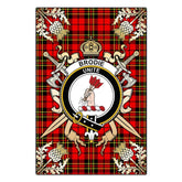 Clan Brodie Modern Tartan Crest Black Garden Flag - Gold Thistle NY19 Clan Brodie Tartan Today
