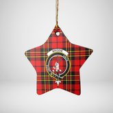 Clan Brodie Modern Tartan Crest Star Ceramic Ornament HT47 Brodie Modern Tartan Tartan Christmas