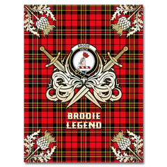 Clan Brodie Modern Tartan Gold Courage Symbol Blanket LA29 Clan Brodie Tartan Today