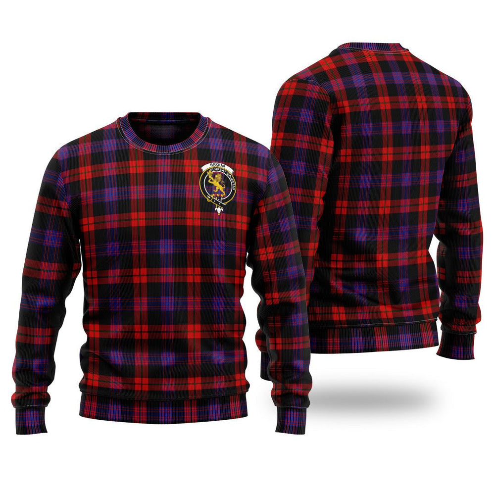 Clan Broun Modern Tartan Christmas Ugly Sweater AL77 Broun Modern Tartan Tartan Sweater