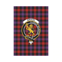 Clan Broun Modern Tartan Crest Garden Flag AX17 Clan Brown / Broun Tartan Today