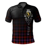 Clan Broun Modern Tartan Polo Shirt - Alba Celtic Style MN39 Broun Modern Tartan Tartan Polo