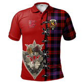 Clan Broun Modern Tartan Polo Shirt - Lion Rampant And Celtic Thistle Style NV45 Broun Modern Tartan Tartan Polo