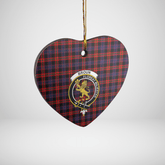 Clan Broun Tartan Crest Heart Ceramic Ornament NF85 Broun Tartan Tartan Christmas