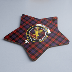 Clan Broun Tartan Crest Star Ceramic Ornament ZG67 Broun Tartan Tartan Christmas