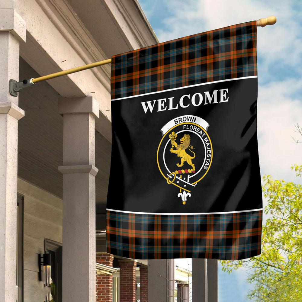 Clan Brown Ancient Tartan Crest Black Garden Flag TW15 Clan Brown / Broun Tartan Today